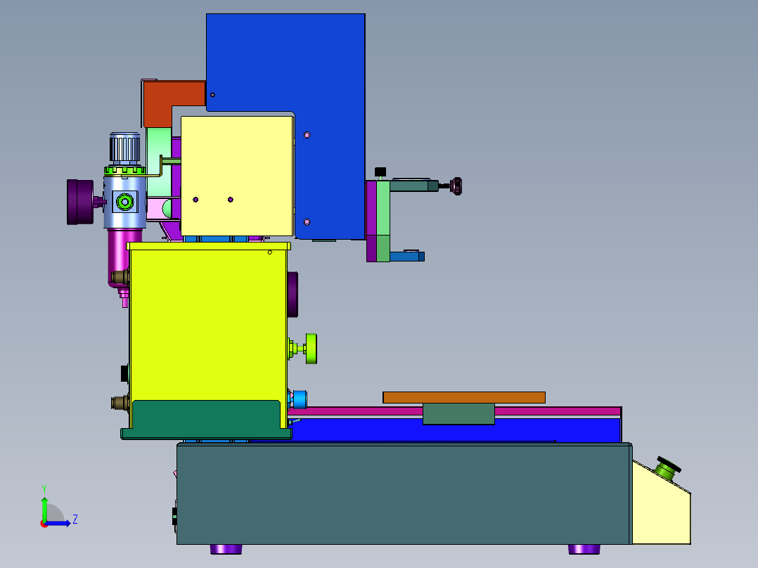 数码式打胶针筒针头机左视图