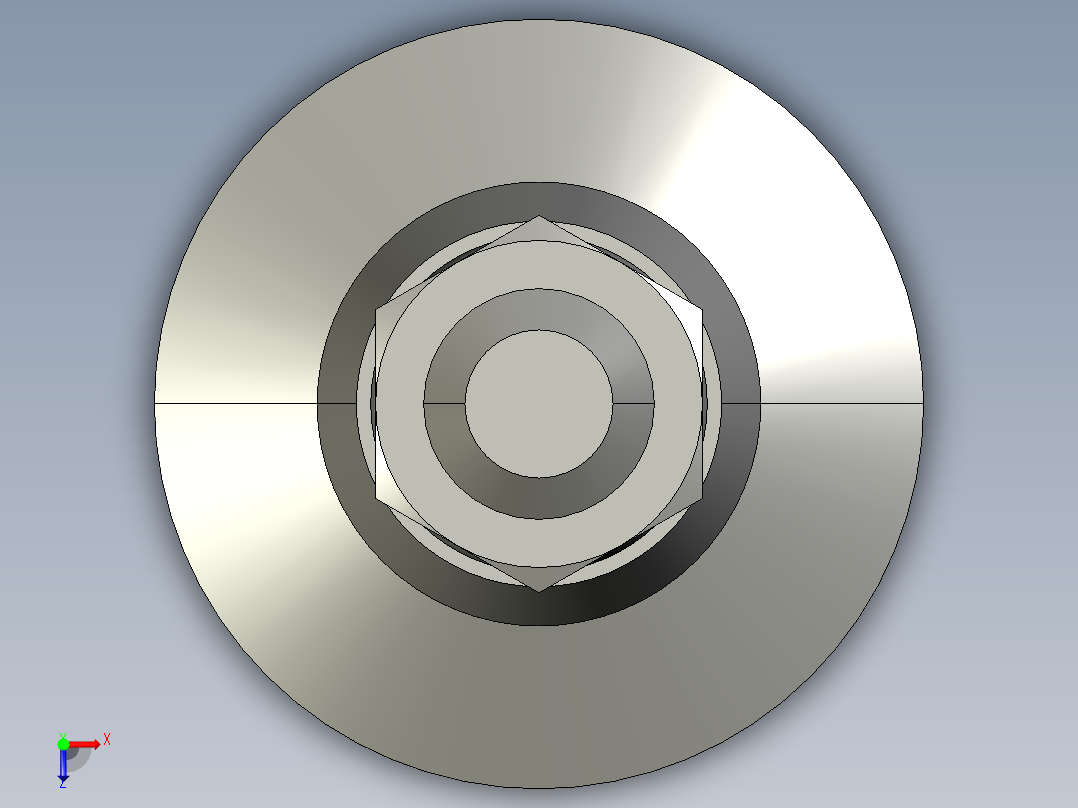 水平調整腳座(SUS製)(止滑墊)LM-NS-3D多系列多零件图纸模型俯视图