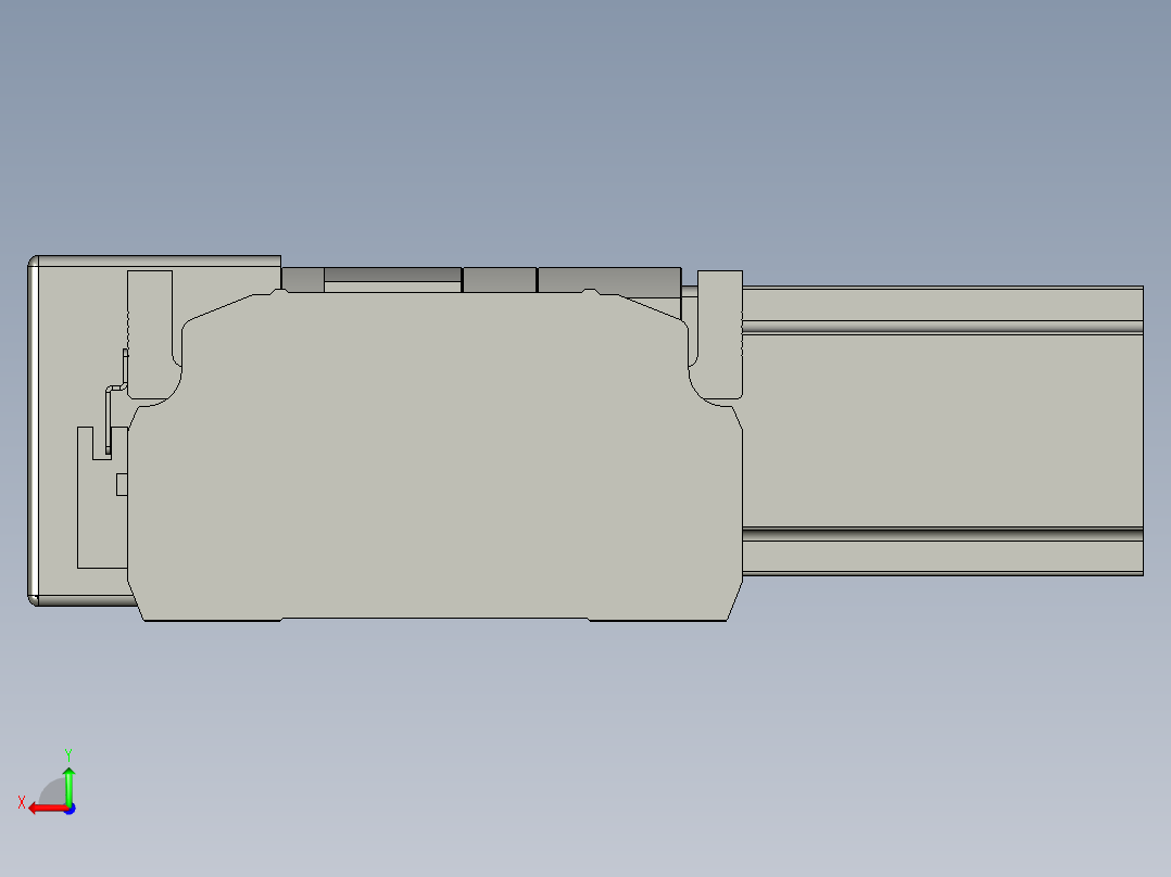 直线模组LHB17-L40-S1550-BR设计图纸后视图