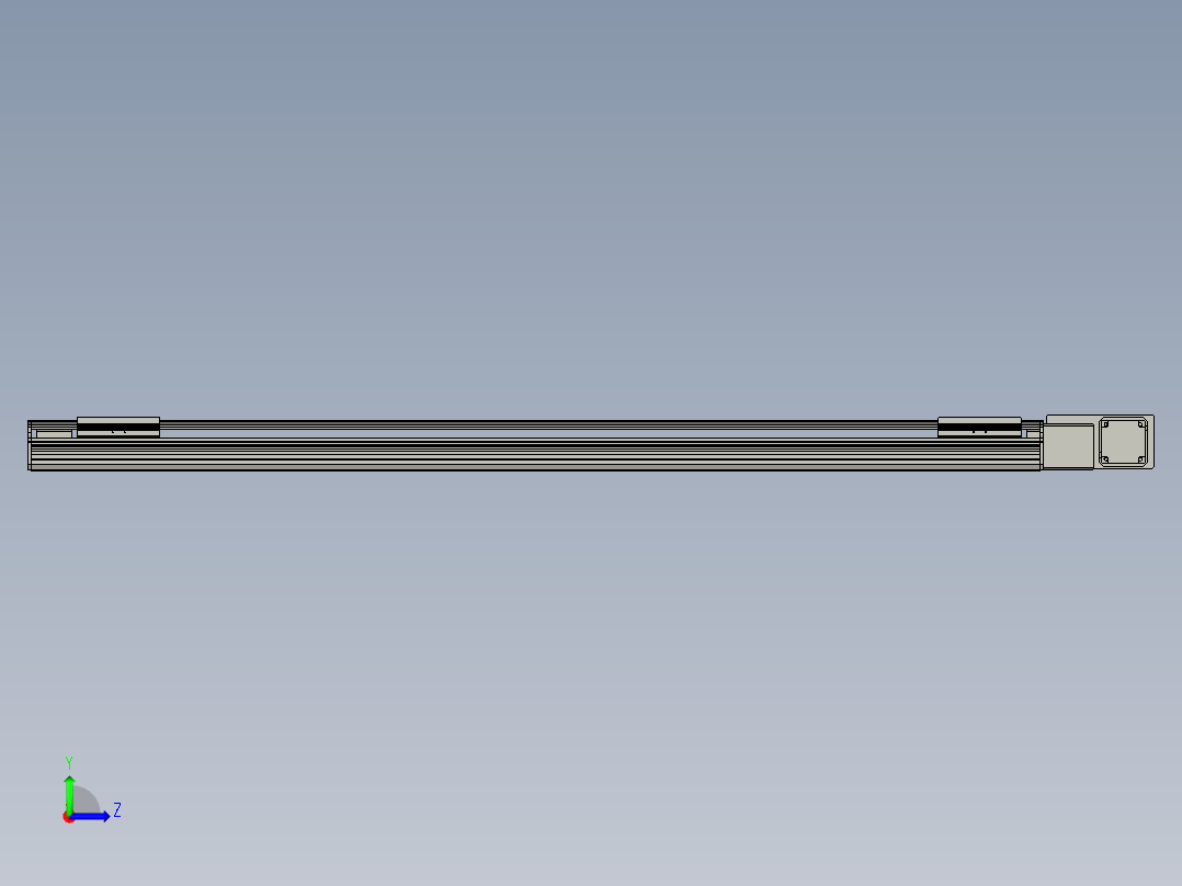 直线模组LHB17-L40-S1550-BR设计图纸左视图