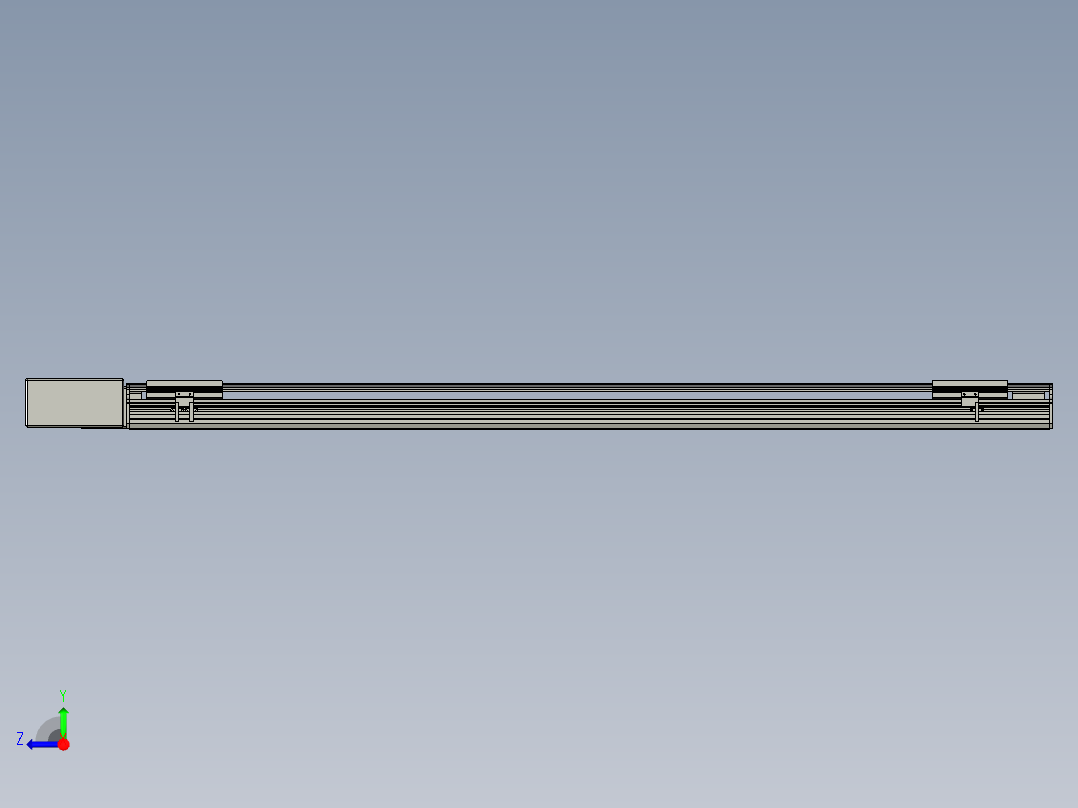 直线模组LHB17-L40-S1550-BR设计图纸右视图