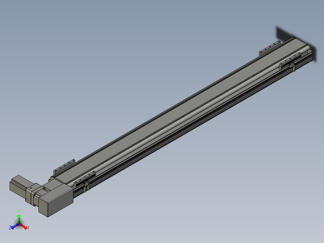 直线模组LHB17-L40-S1550-BR设计图纸正等轴测图
