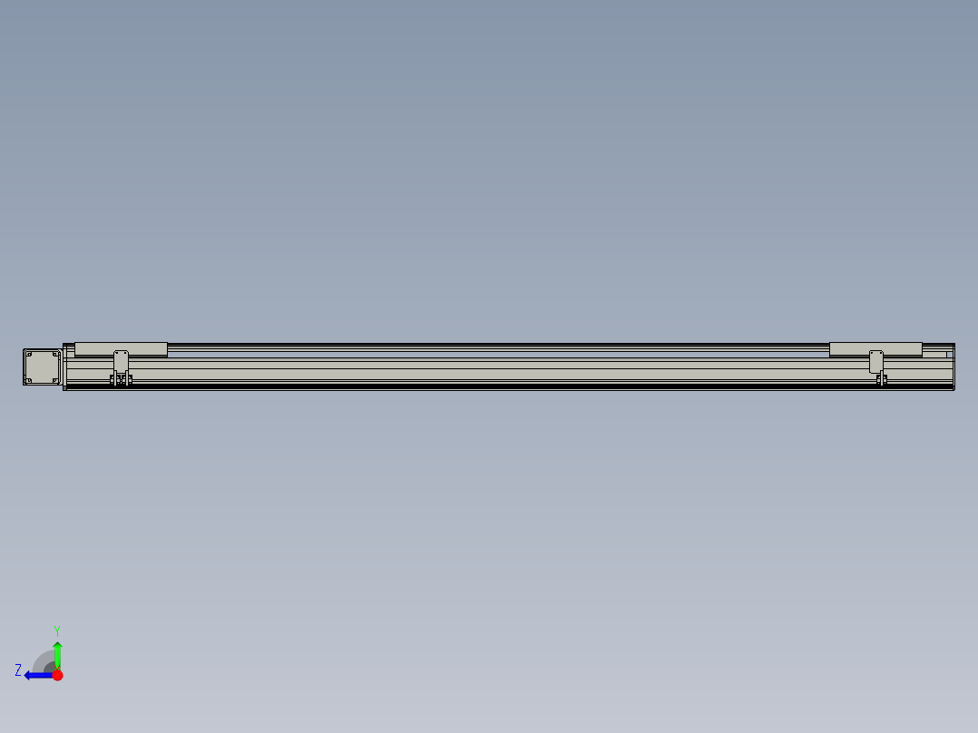 直线模组LHB21-L40-S1850-L(B)设计图纸右视图