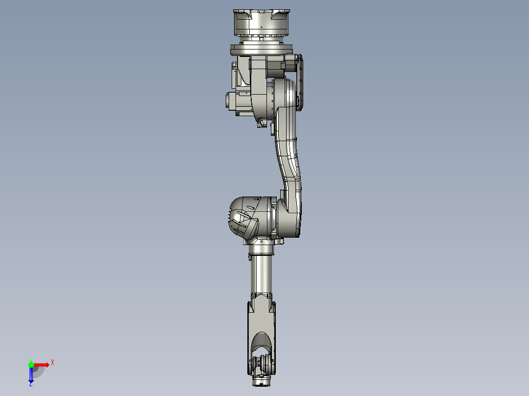川崎rs080n六轴工业机器人三维模型资料俯视图