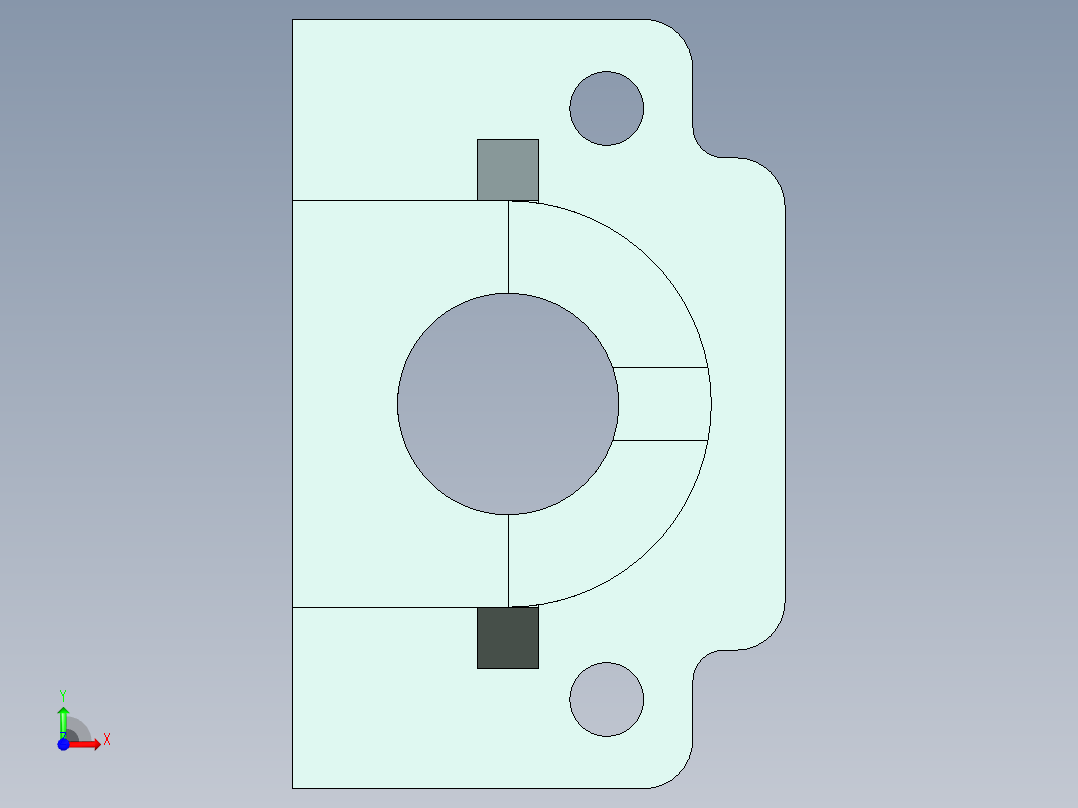 典型支座的数控铣削加工工艺设计及编程仿真==1417964==770ku前视图