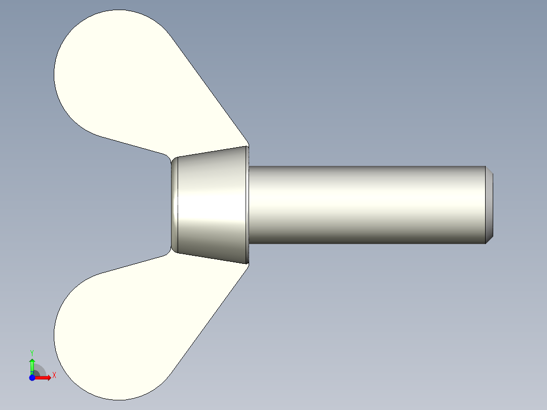 带耳螺钉-DIN_316_Wing_screws_8x1.25x25-21-12.5_39_2.8_20_8.stp前视图