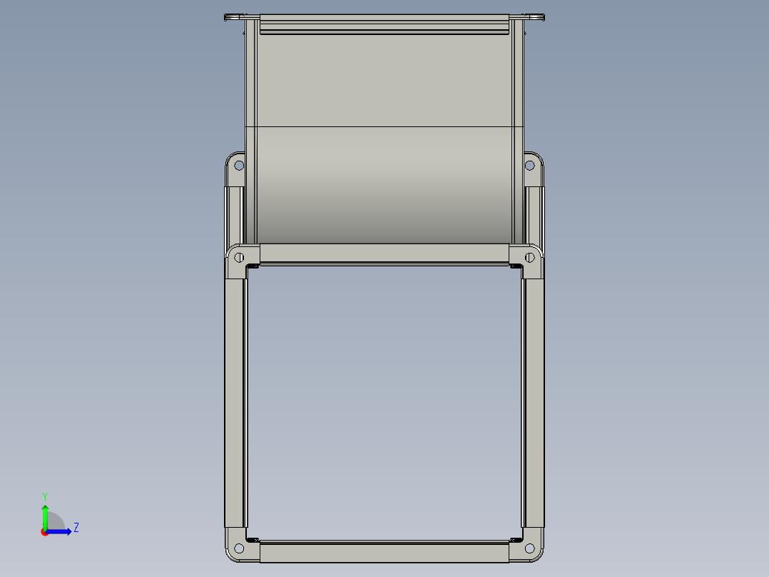 t形通道风管左视图