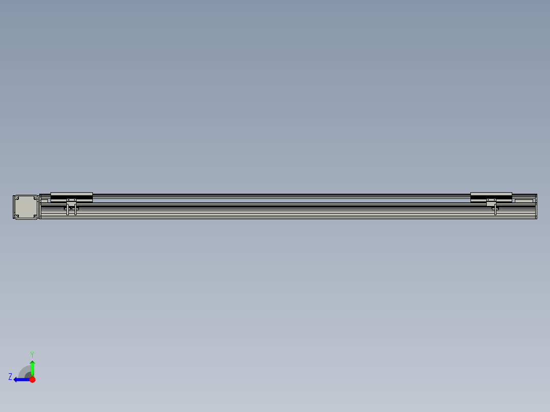 直线模组LHB17-L40-S1500-L(B)设计图纸右视图
