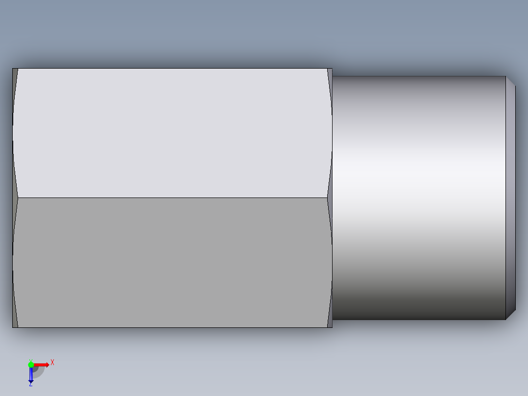 卡套式工业通用硬管接头EO_Swivel_connector_GAI08SM71X俯视图