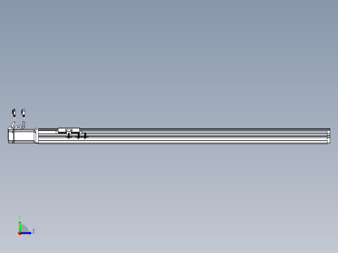东锦丝杆传动-直线滑台模组DH102-C-L10-S1000-BC-P400W-C3左视图