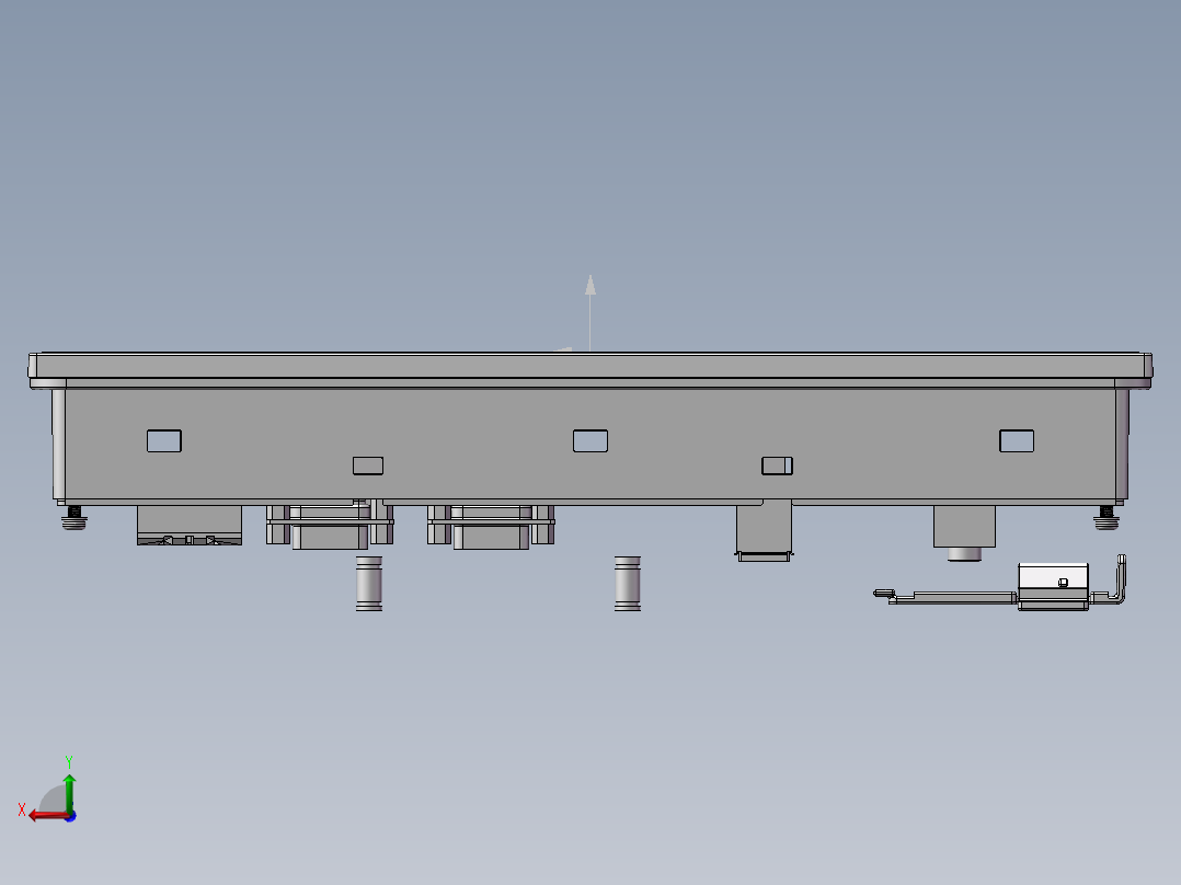 台达触摸屏后视图