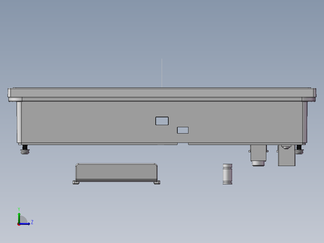台达触摸屏左视图