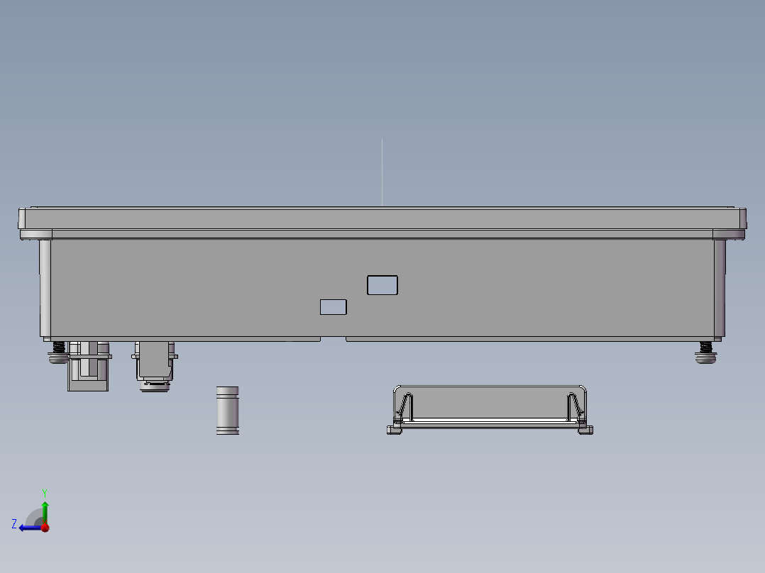 台达触摸屏右视图