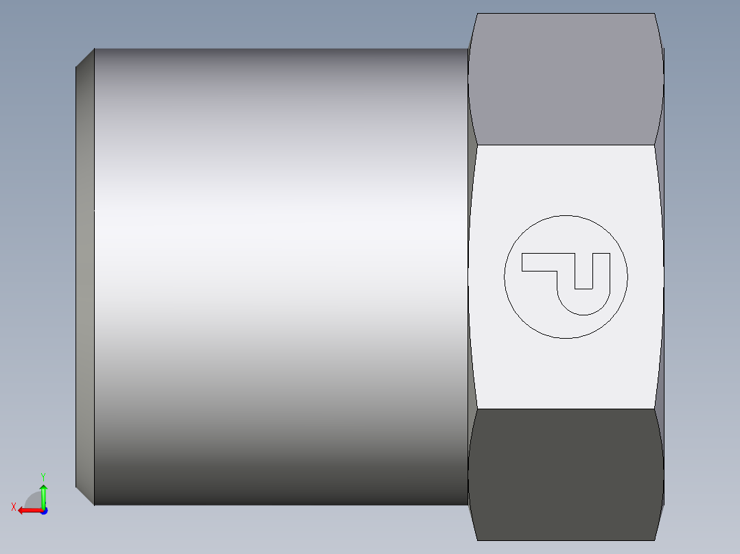 卡套式工业通用硬管接头EO_Blanking_plug_for_tube_ends_ROV06S71X后视图