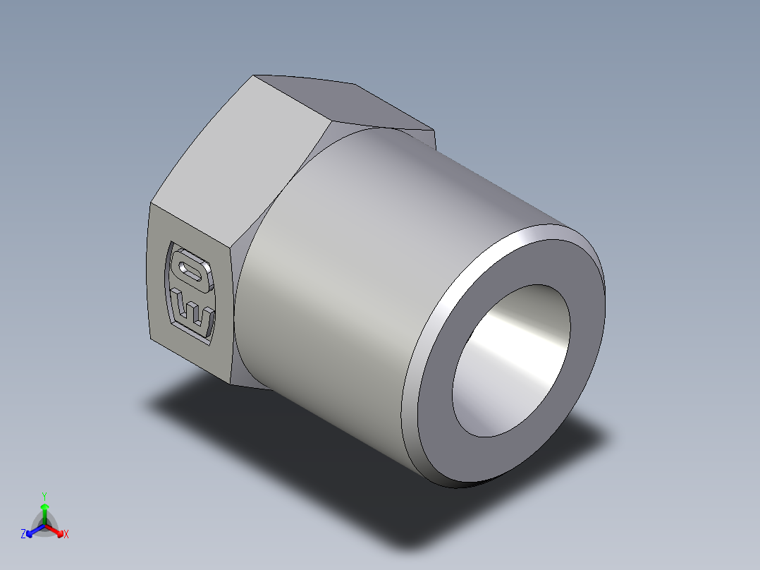 卡套式工业通用硬管接头EO_Blanking_plug_for_tube_ends_ROV06S71X正等轴测图