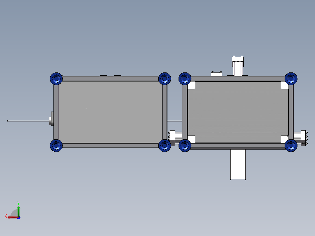 连续自动切断折弯机sw18可编辑后视图