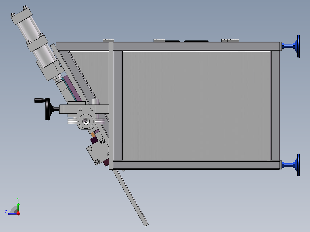 连续自动切断折弯机sw18可编辑右视图