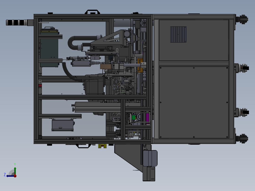 门锁组装通电测试线sw20可编辑右视图