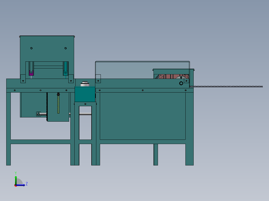 餐具包装纸袋包装机（sw12可编辑+CAD+说明书）左视图