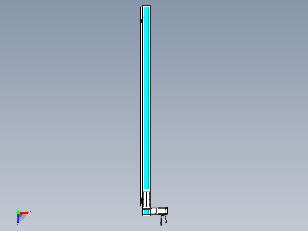 威洛博LB.GB同步带传动--欧规系列LB6A-L130-S1450-BL俯视图