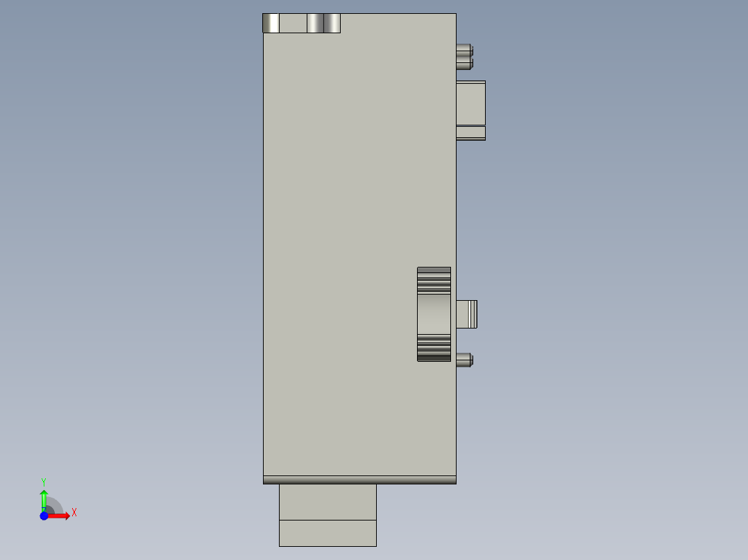 基恩士SL-U2_kc图纸模型前视图