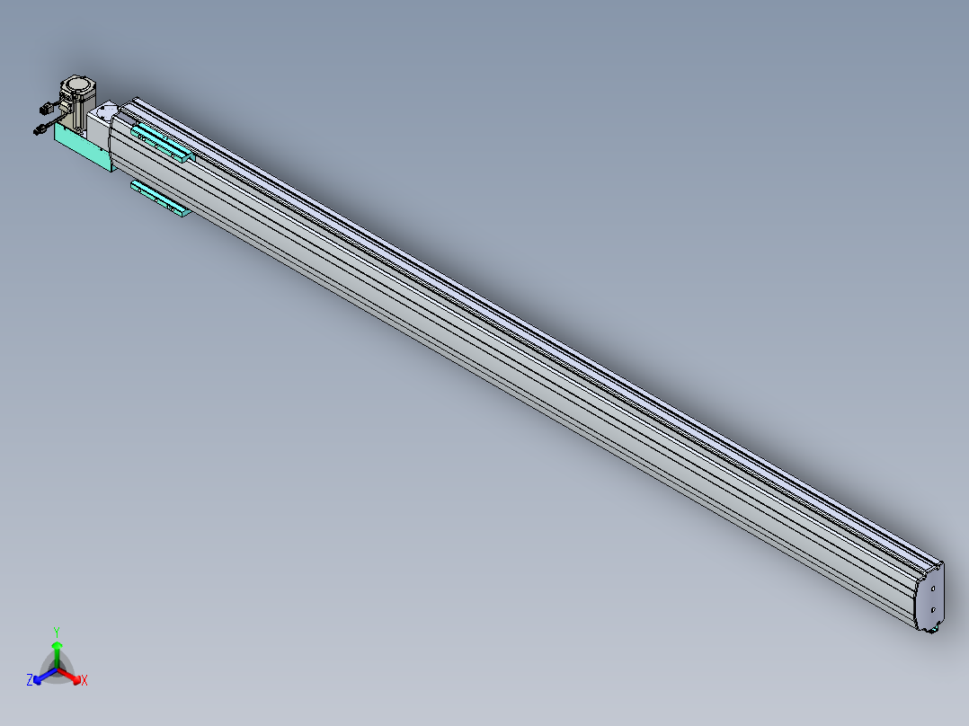 威洛博VBF同步带传动一般环境VBF14-L45-S1900-BL-ZP40-C3正等轴测图