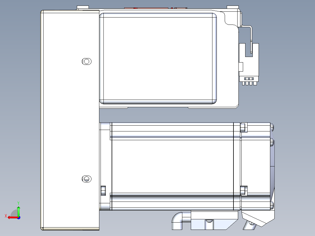 同步带全封闭直线模组TPA-HCB-110D-90-L800-LP-C-P40-N3后视图