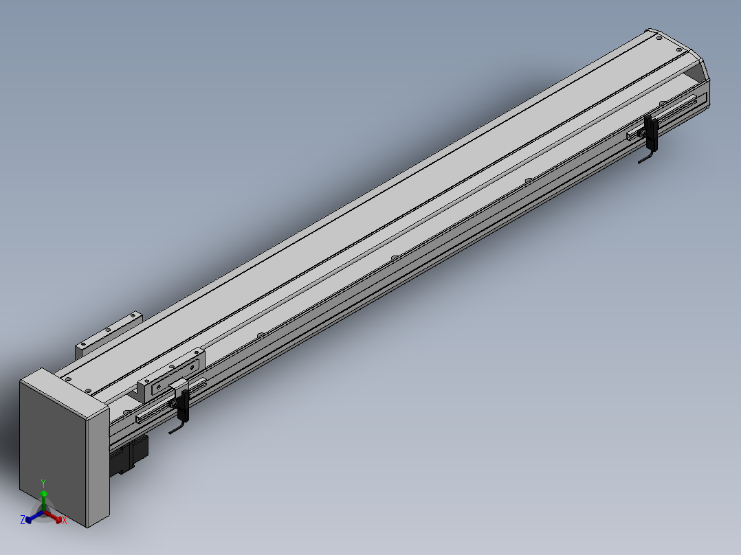 精密模组MY100-T10-700L-BM-P10B-C4-C正等轴测图
