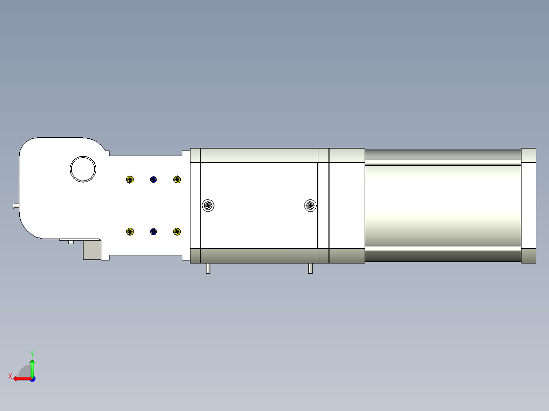 德克斯TUNKERS气缸数模KS_200_2_BD_A00_T08_135GRAD后视图