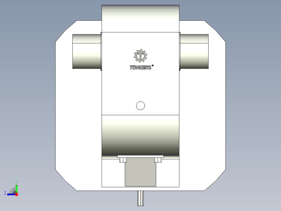 德克斯TUNKERS气缸数模KS_200_2_BD_A00_T08_135GRAD右视图