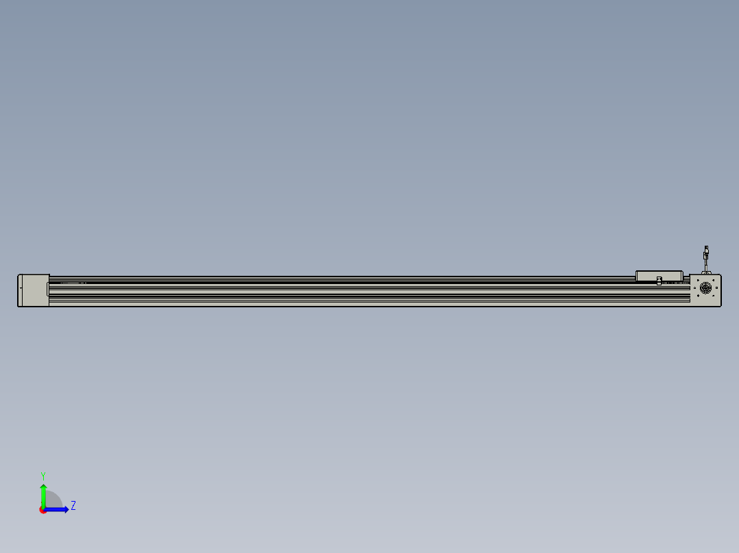 威洛博直线电机模组EB8-L200-S1850-L-P75-MS3左视图