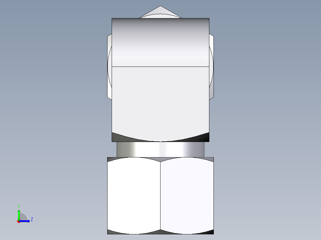 卡套式工业通用硬管接头EO_Union_elbow_W12SCF左视图