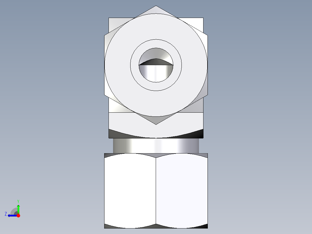 卡套式工业通用硬管接头EO_Union_elbow_W12SCF右视图