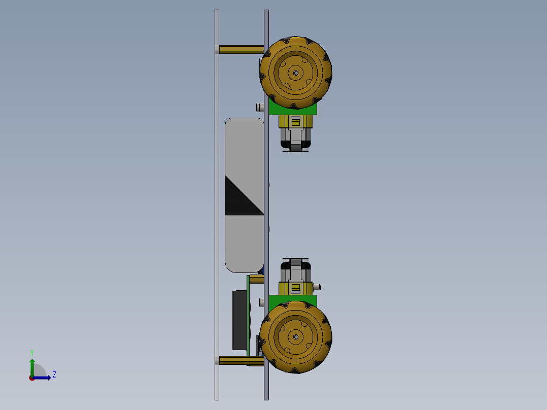 麦克纳姆轮编程小车sw20左视图
