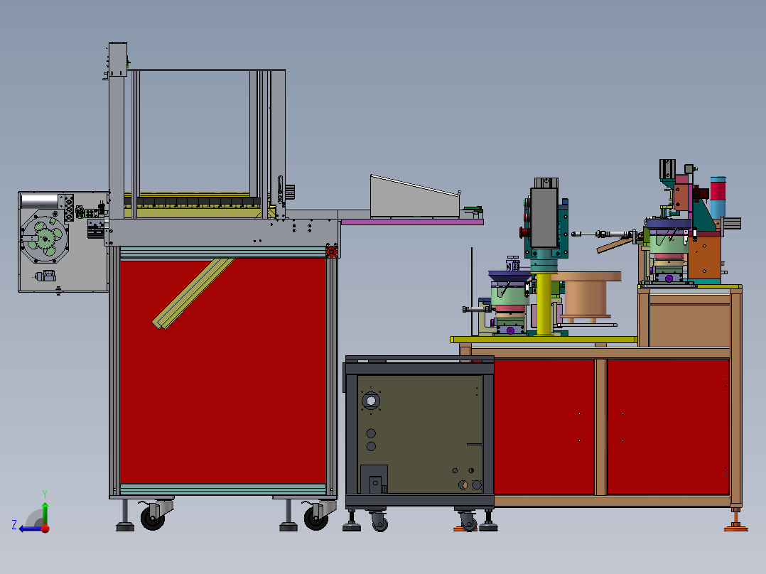 插件自动化组装生产线sw17可编辑右视图
