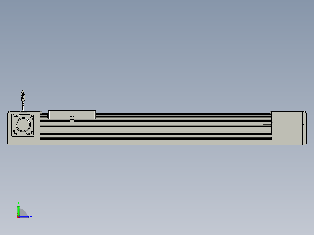 威洛博直线电机模组EB10-L224-S650-L-ZP75-MS3-5K左视图