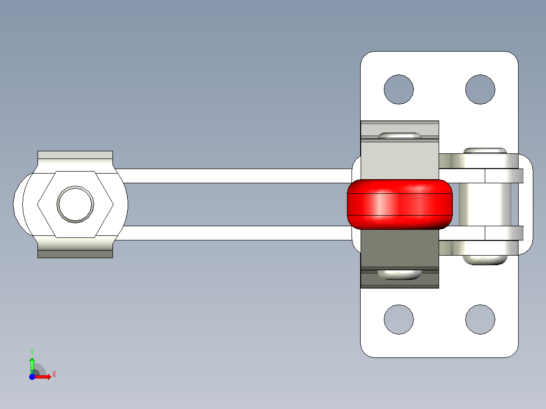垂直式夾鉗SSP(M)-3D多系列多零件图纸模型前视图