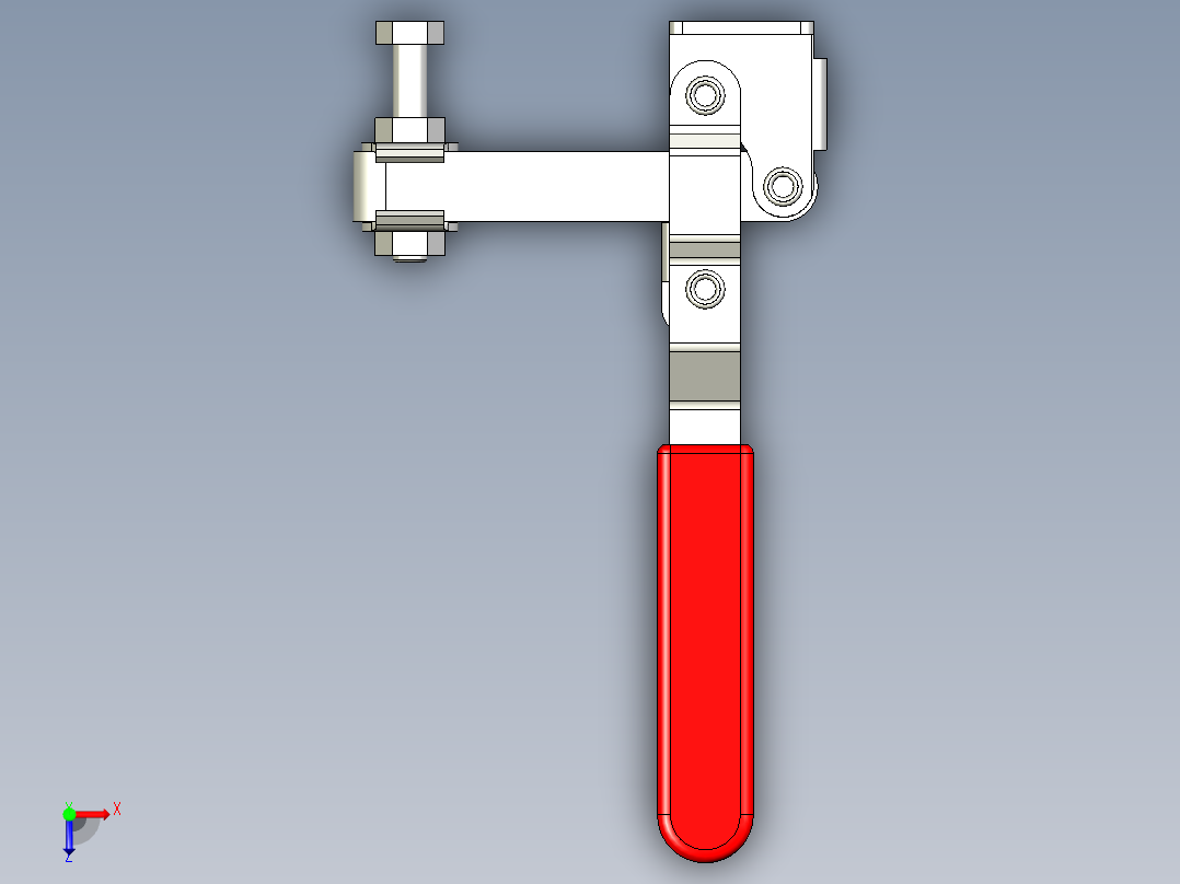 垂直式夾鉗SSP(M)-3D多系列多零件图纸模型俯视图