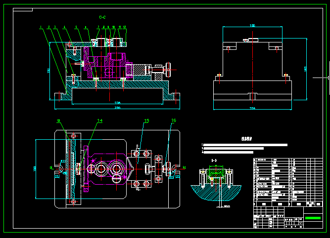 齿轮泵体机械加工工艺及3套工装夹具设计【镗大连孔+钻2杠孔+铣45端面】【14张CAD图纸+文档】
