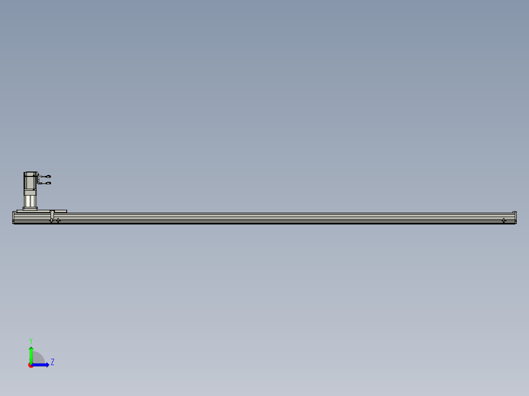 东锦齿条传动DH175G-L167-S2700-BU-减速机+750W左视图