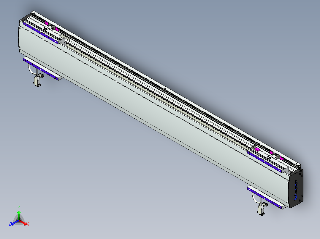 威洛博VL系列直线电机模组-2VL17E3-S1100正等轴测图