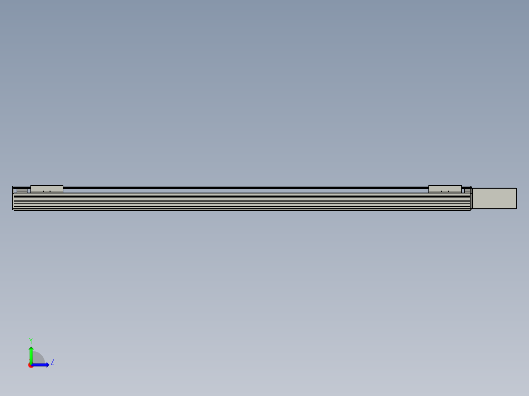 直线模组WG-LHB12-S1300-BL设计图纸左视图
