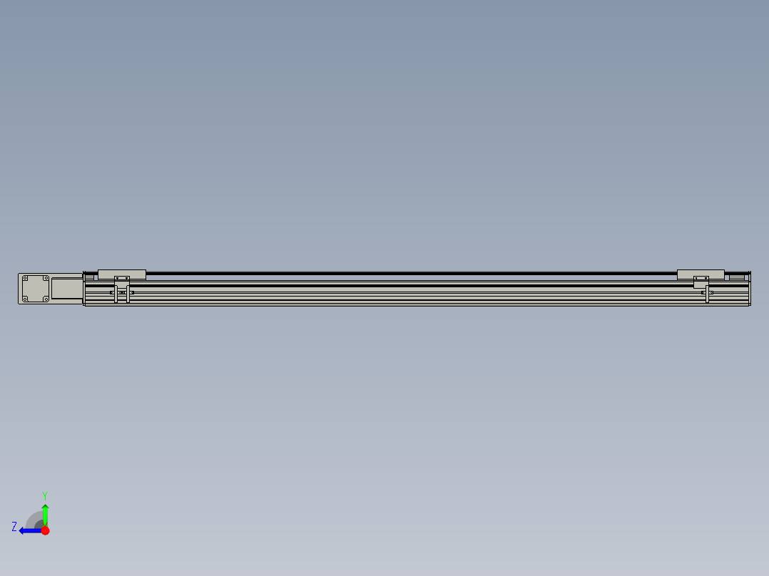 直线模组WG-LHB12-S1300-BL设计图纸右视图