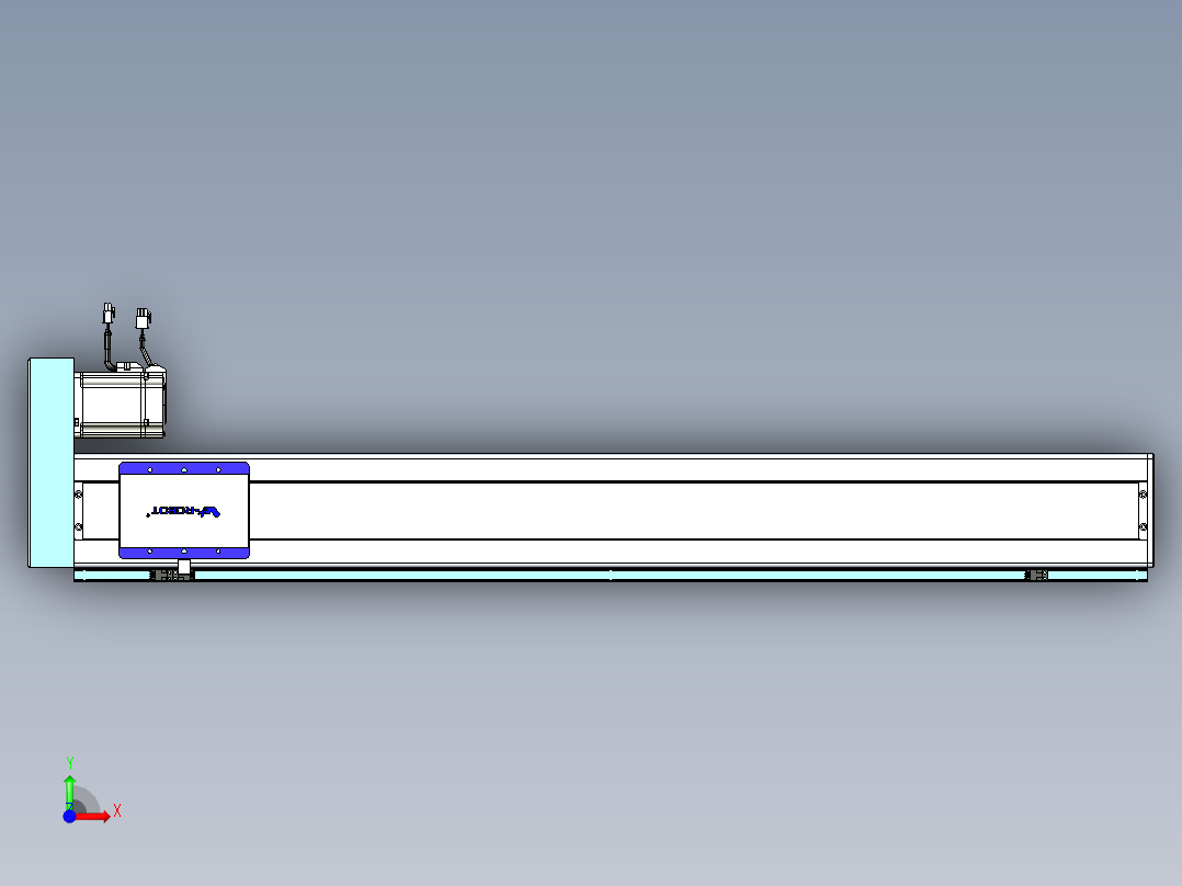 威洛博VC丝杆传动-无尘环境VC14-Lxx-C-S1050-BR-ZP75-C3前视图