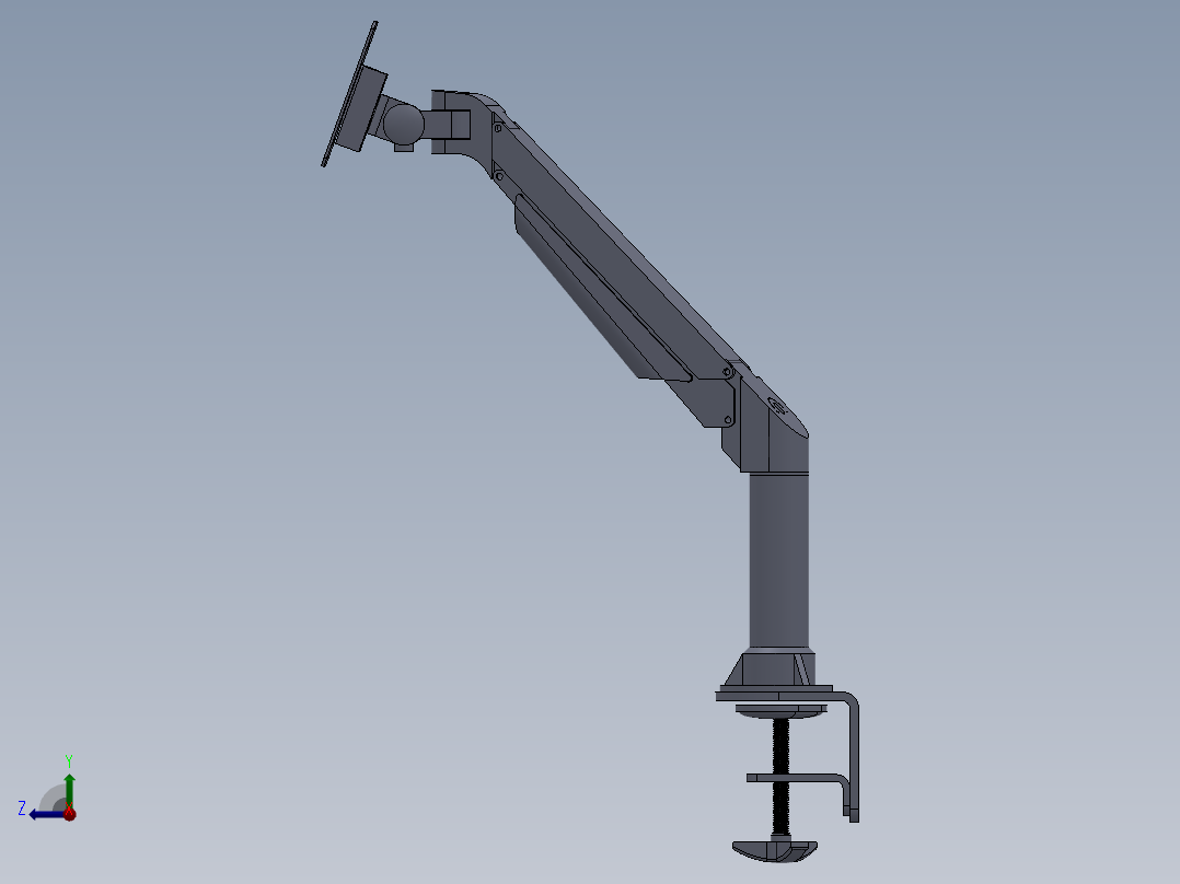 监视器可调臂（支架）设计模型156508==30右视图