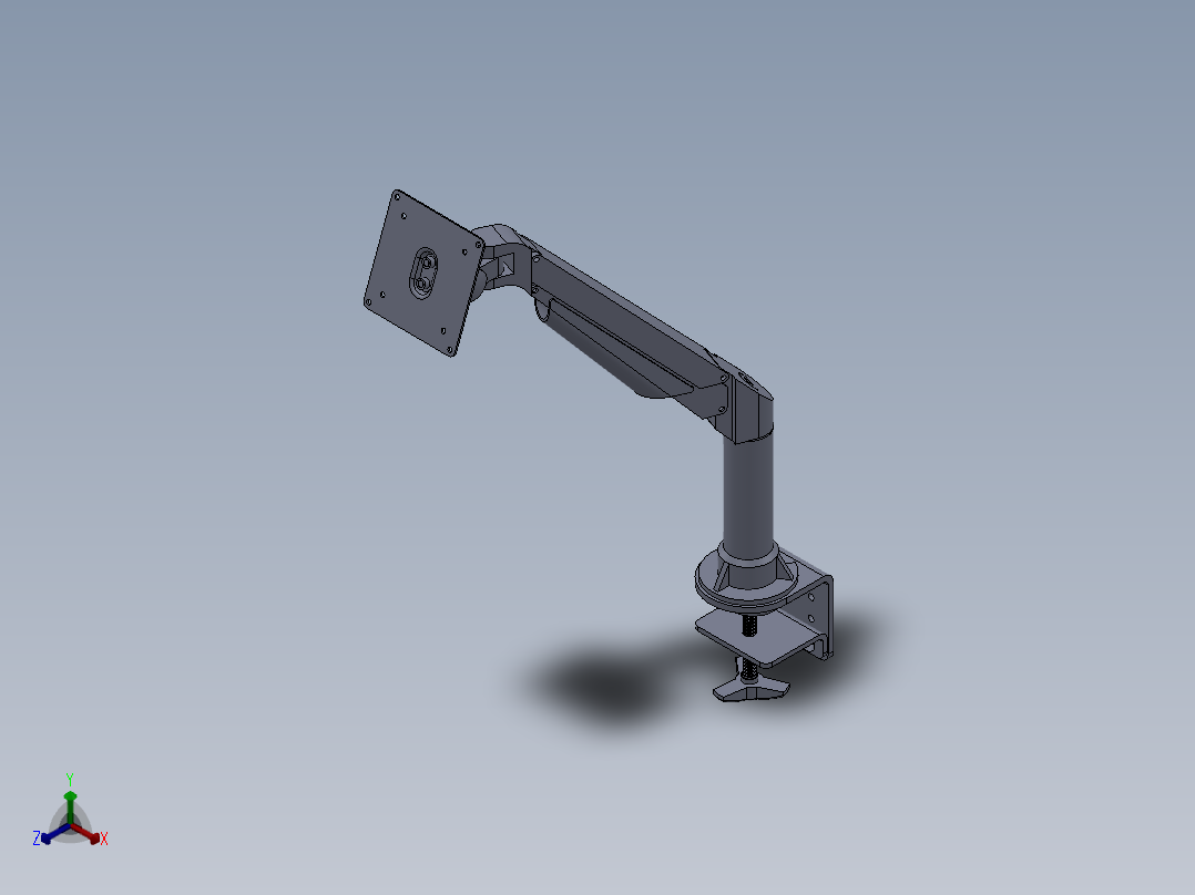 监视器可调臂（支架）设计模型156508==30正等轴测图
