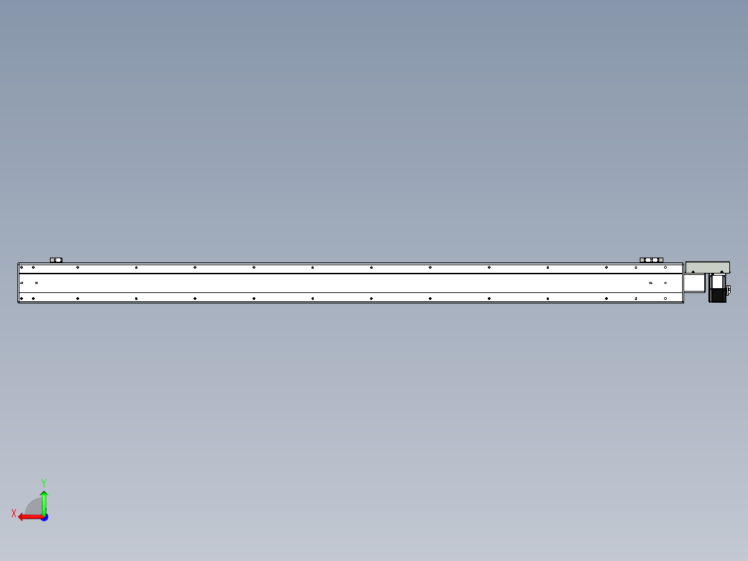 同步带滑台-半封闭B13H-L45-S2000-R-P40-D3后视图