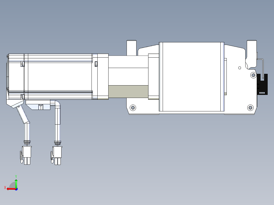 东锦同步带传动-直线滑台模组DH170B-L150-S250-BL-P400W-C3后视图