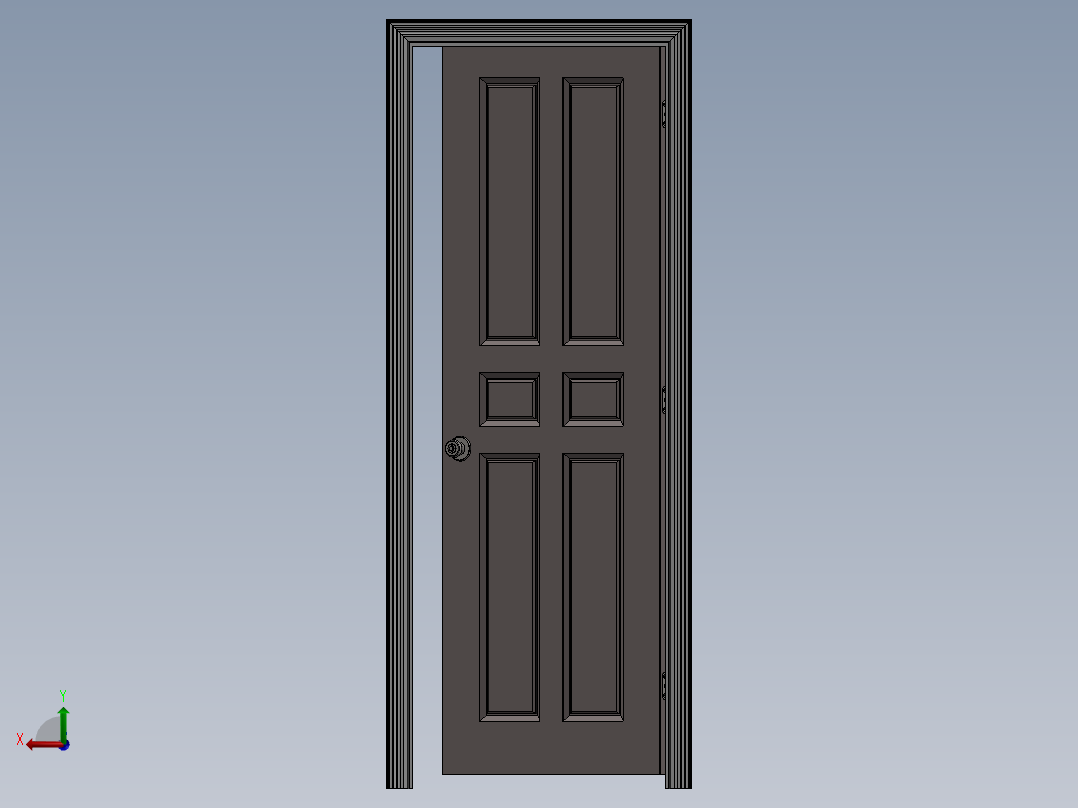 内门（左、右）后视图