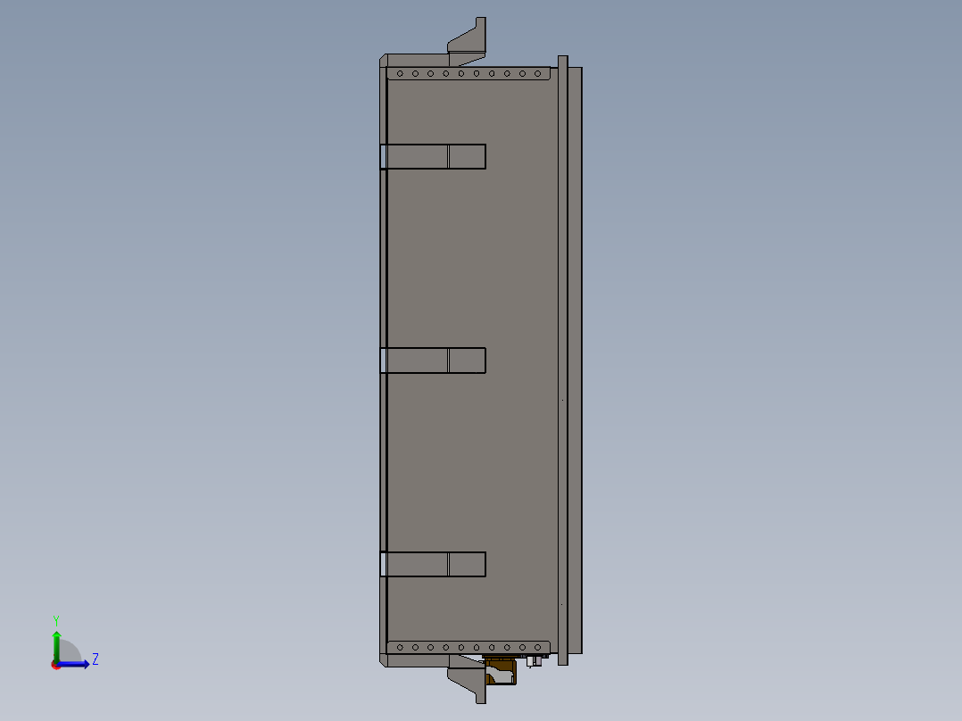 矿车自冷电池包sw17可编辑左视图
